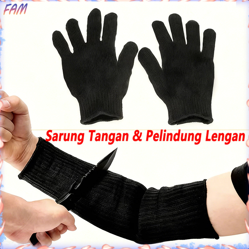 Sarung Lengan Tangan Anti Begal Anti Pisau Tajam Cut Resistant Nyaman Berburu Hutan