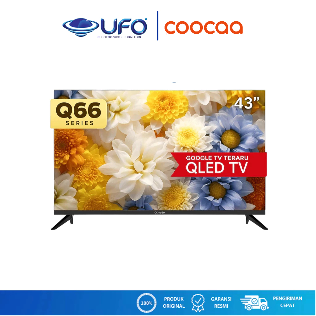 Coocaa 43 Inch Smart Google QLED TV FHD 43Q66 | 43inch 2K QLED