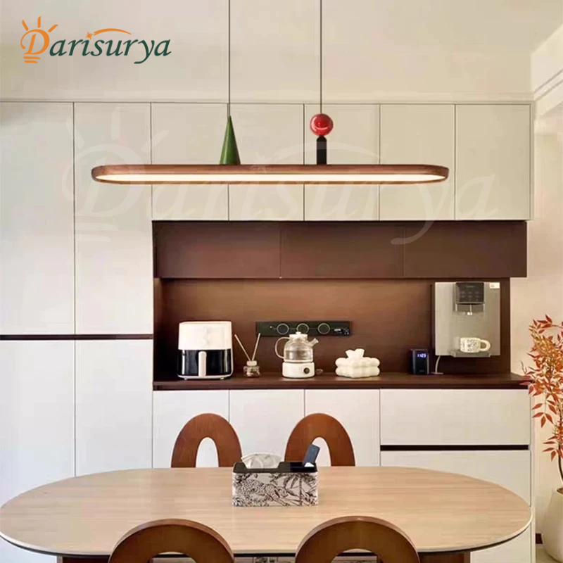 Lampu Gantung Modern Lampu Gantung Meja Makan Pencahayaan Ruang Makan LED 3 Warna dengan Desain Unik