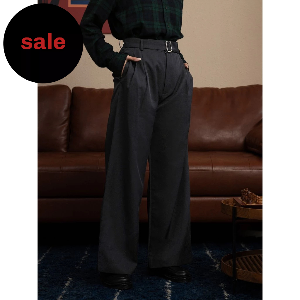 THENBLANK | Wool Wide Trousers Celana Panjang Wanita