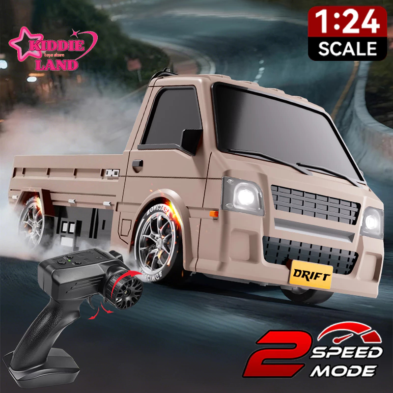 Mobil RC Truk Drift 4WD Skala 1:24 Dengan Kontrol Propo & Speed Control RC Truck Pick up Bodi ABS, b