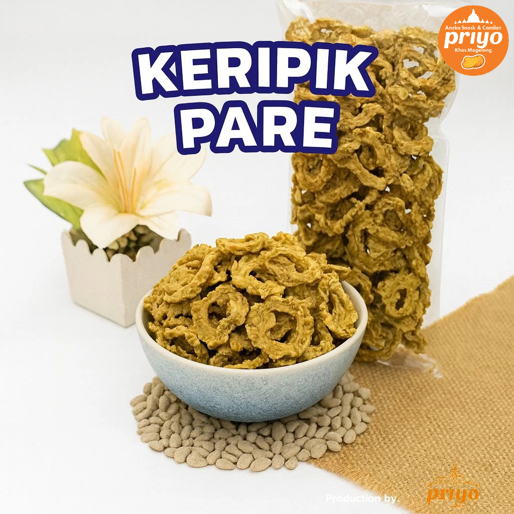 Keripik Pare Crispy – Snack Sehat Renyah Gurih Khas Magelang | Priyo Snack Borobudur