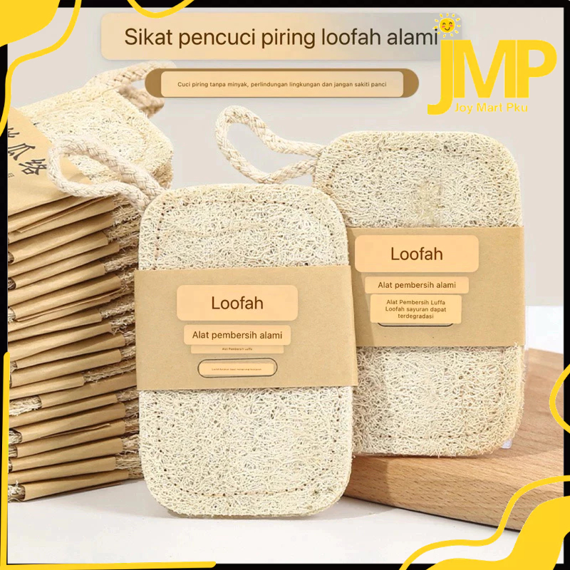 JMP - Sikat Pencuci Piring Loofah Alami / Spons Oyong Kering / Spons Cuci Piring Dari Oyong / Sabut 