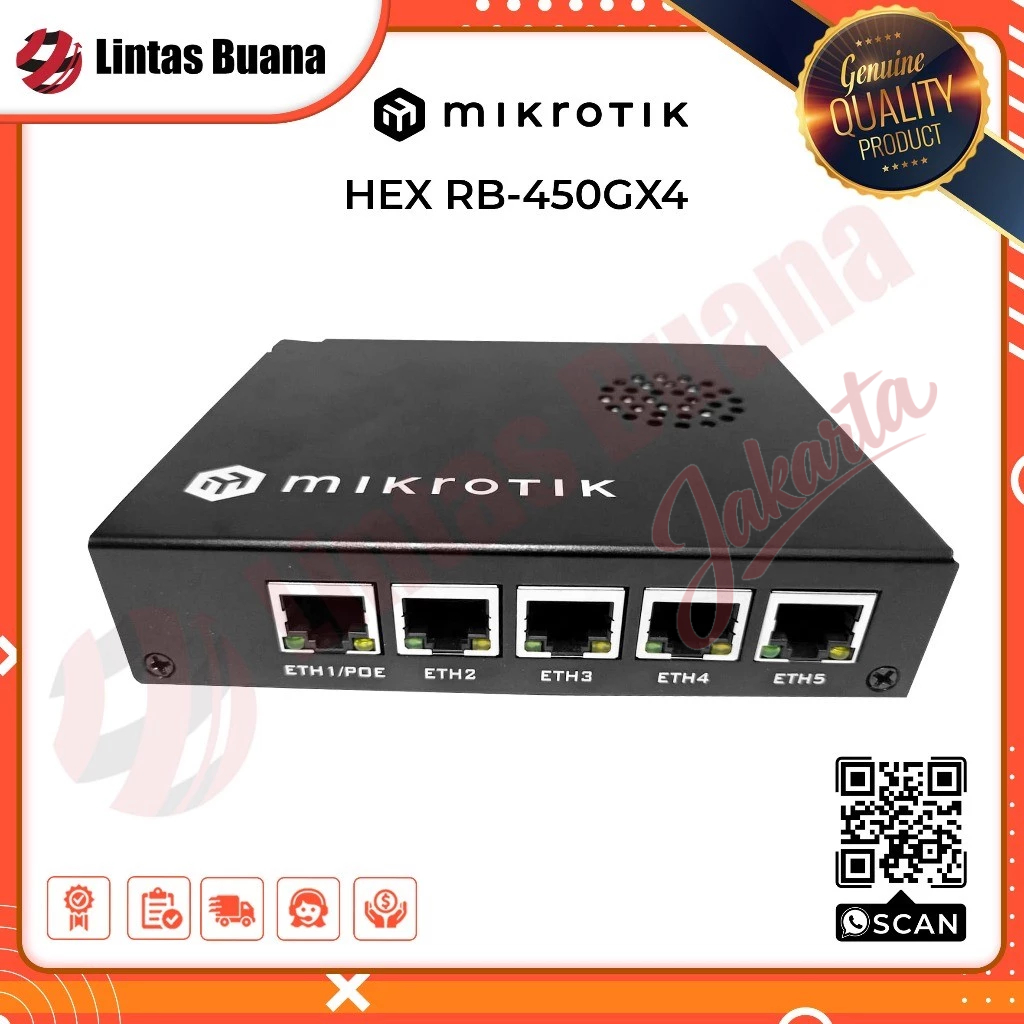 Mikrotik RB450Gx4 Router Indor /RB 450GX4/RB-450GX4/RB450 GX4
