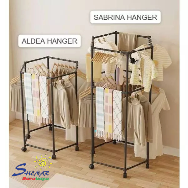 Rak Gantungan Baju Heksagonal Putar 360 Etalase Baju / Stand Hanger Gantungan Baju Segi Enam Portabl