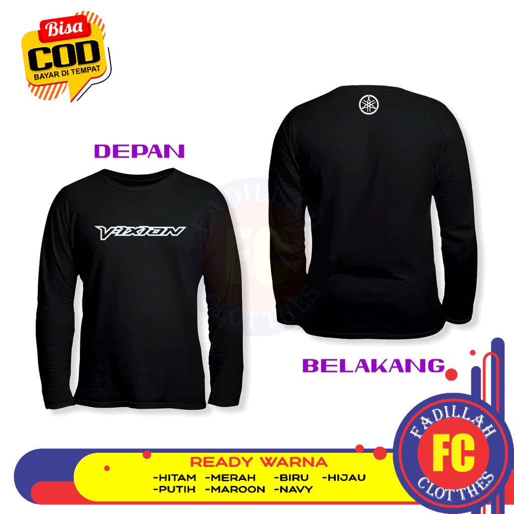 Baju Kaos YAMAHA VIXION DB Lengan Panjang Baju Otomotif