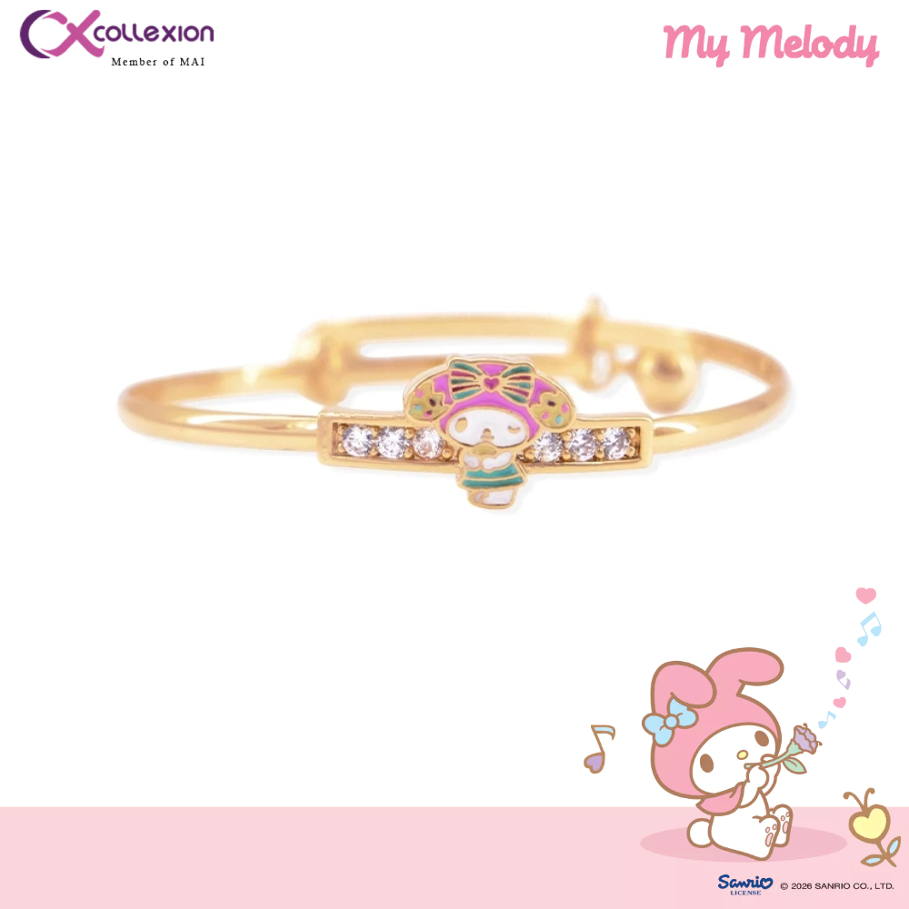 Gelang Kaku Anak Lapis Emas Collexion My Melody Guava Drizzle Gold Plated Bangle Gold 0831250025