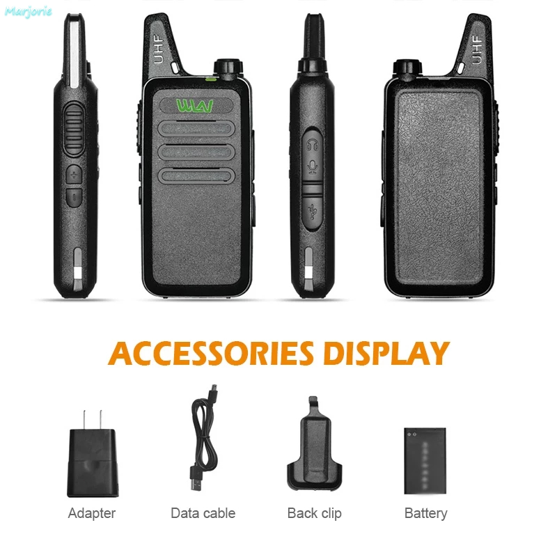 HT WLN-C1 Mini Radio handy Talkie UHF 400-470 MHz Transceiver Walky Talky 16 Channel Walkie Talkie P