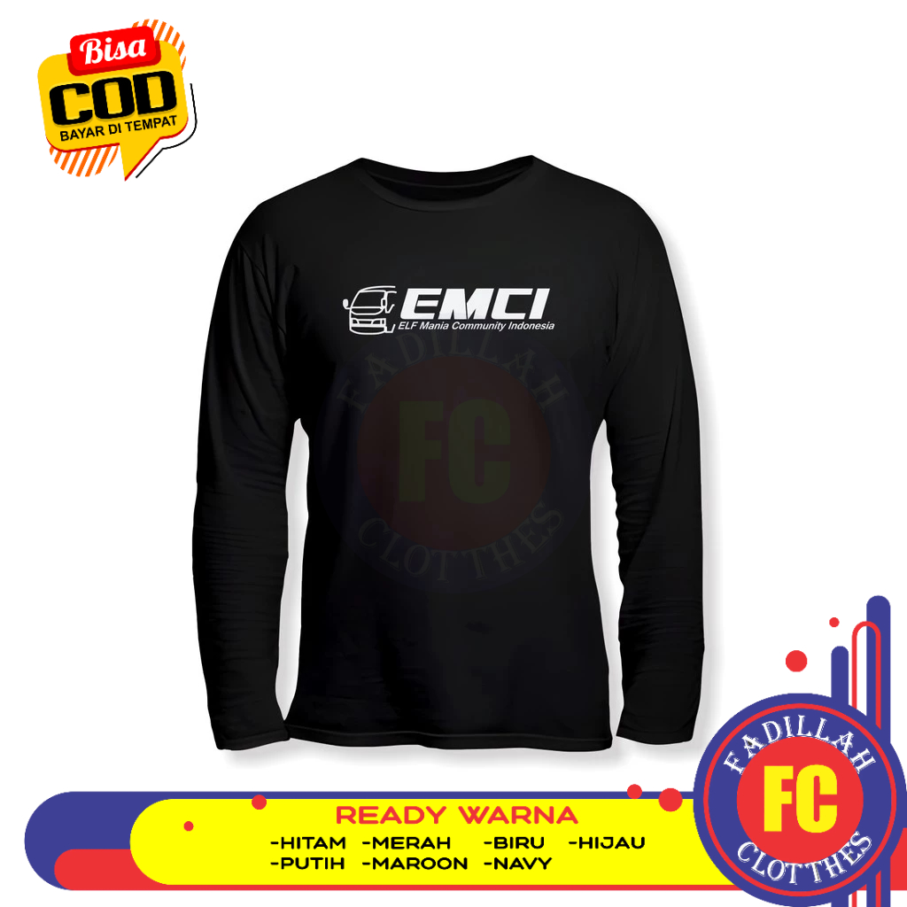 Baju Kaos ELF MANIA COMUNITY Lengan Panjang Baju Otomotif