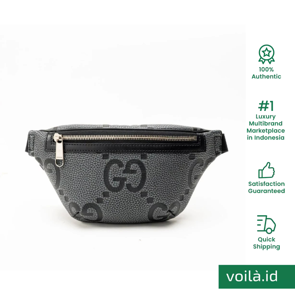 [12.12 Dealcember] Small Jumbo GG Belt Bag Grey Black
