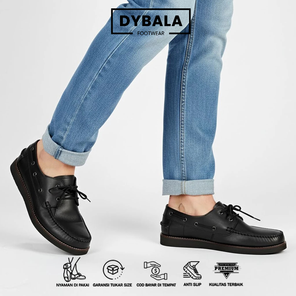 DIVAS Sepatu Kasual Formal Kerja Kulit Asli Kantor Kondangan Pria Cowok