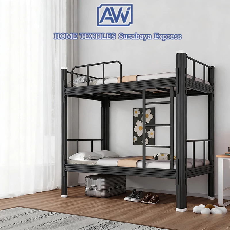 Ranjang Susun Ranjang Besi Ranjang Tingkat  Ranjang Susun Besi 2 Tingkat Tempat Tidur Susun Logam