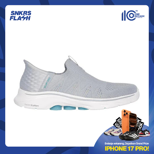 SKECHERS Go Walk 7 Grey Multi Sepatu Casual Wanita - 125222GYMT - Size 37.5