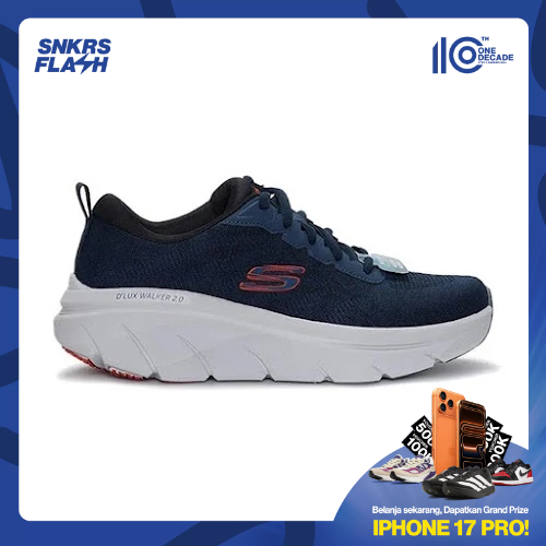 SKECHERS Sport Dlux Walker 2 Navy Red Sepatu Training Pria - 232718NVRD - Size 41