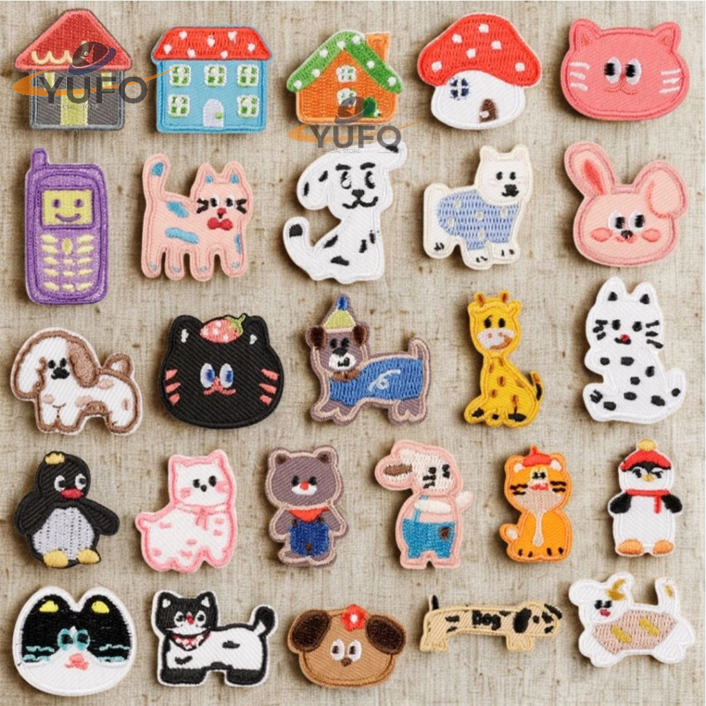 Patch Bordir Webbing Lucu Motif Hewan Kecil Patch Tempel DIY Korean Wappen Original