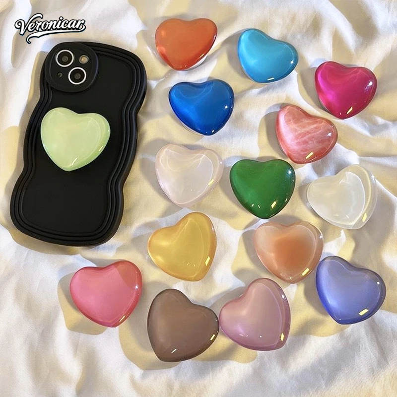 Pop Socket Premium Bentuk Hati Phone Holder HP Korean Style Love Heart Cute Aesthetic-Ver