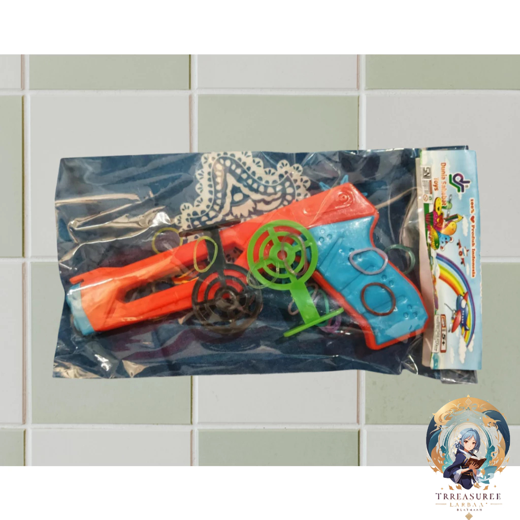 Mainan Anak Pistol Cicak Karet - Permainan Anak Pistol Karet - Treasure Bertuah