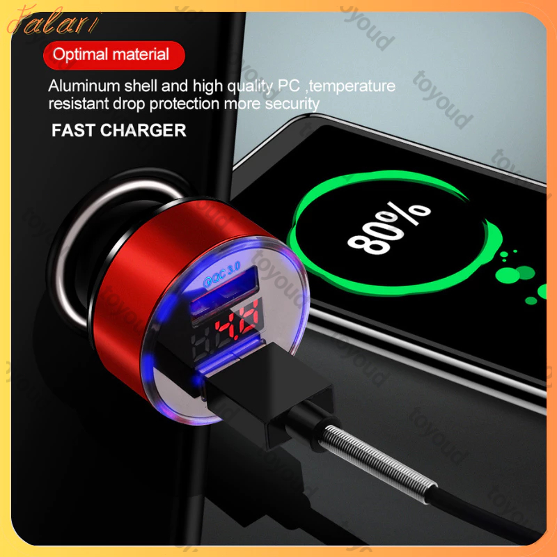 Car Charger Colokan Mobil/Charger Mobil/Colokan Charger Mobil/2 Port USB/Dual Ports 3.1A 12V-24V Wit