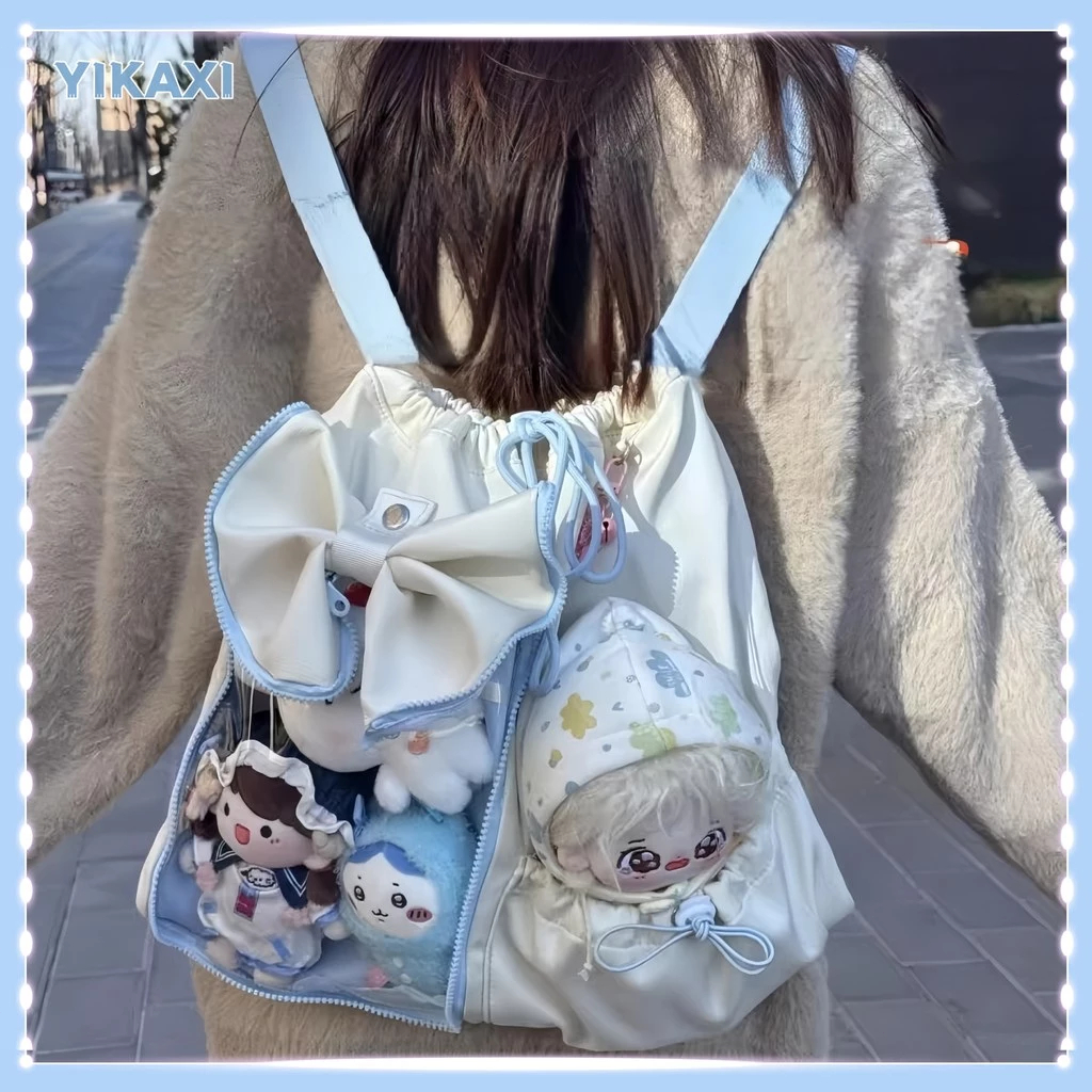 [COD] Tas Slingbag Transparan untuk Remaja Cantik/Tas Ransel Serut Anime 20CM Doll Itabag/Gaya Akade