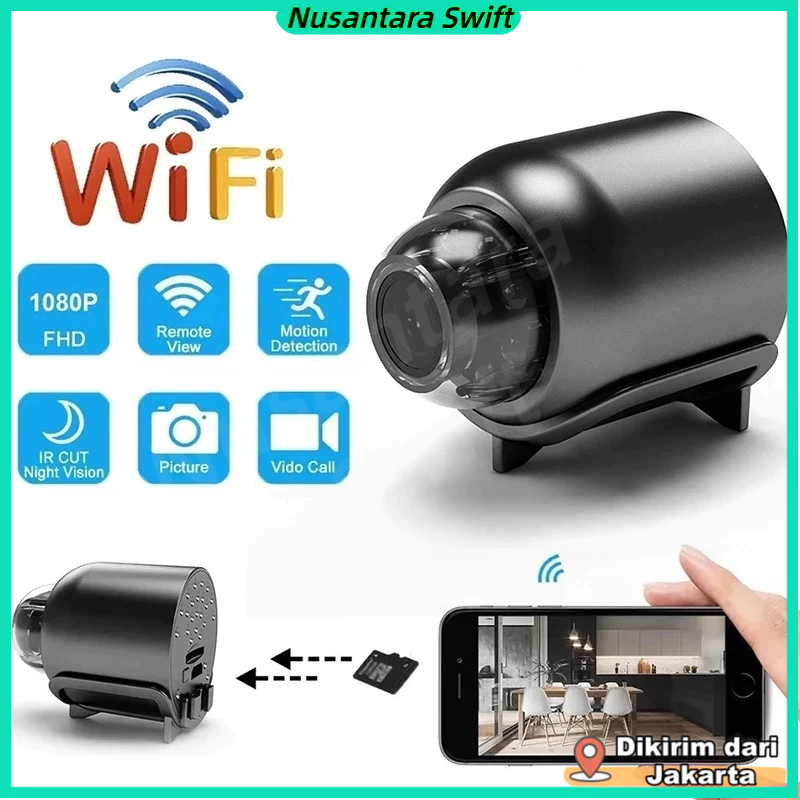 Kamera Mini WIFI CCTV Mini Tersembunyi Tanpa Kabel 1080P CCTV WIFI Jarak Jauh Lewat hp Bluetooth Cam