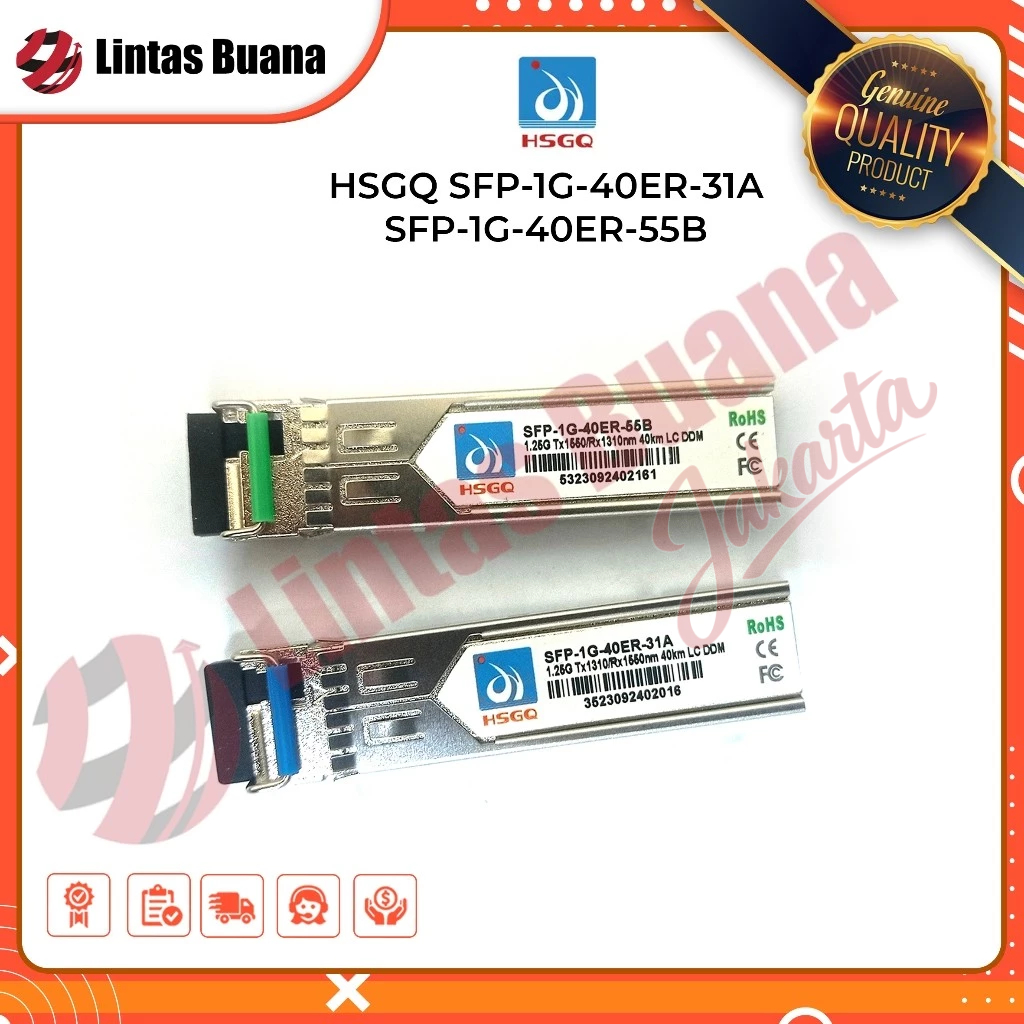 HSGQ - SFP-1G-40ER-31A -  SFP-1G-40ER-55B 1.25 Bidi LC 40 km Single mode