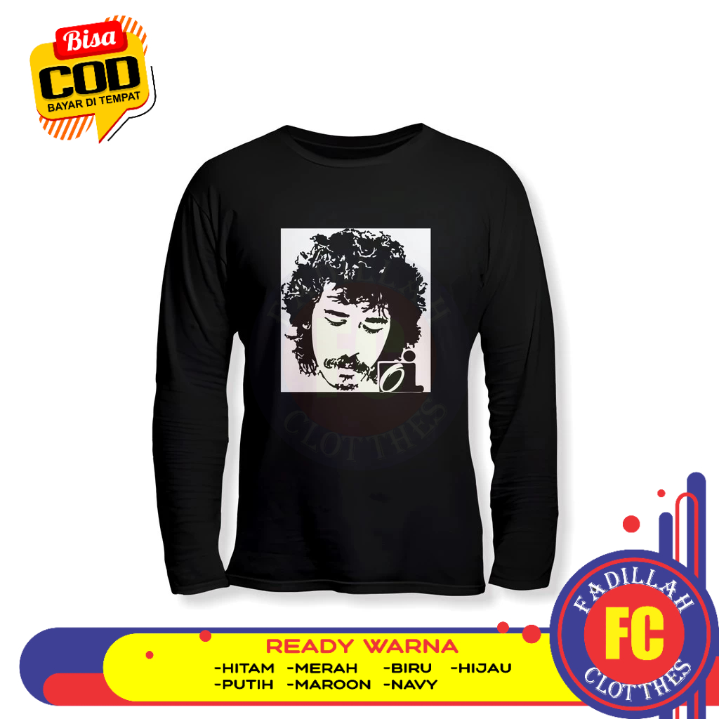 Baju Kaos OI Iwan Fals Siluet Lengan Panjang Baju Musik