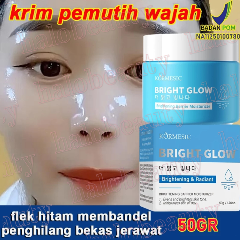 Bright & Glow Creamy Penghilang Bekas Jerawat Penghilang Flek Hitam Kusam Memperbaiki Pori-Pori Brig