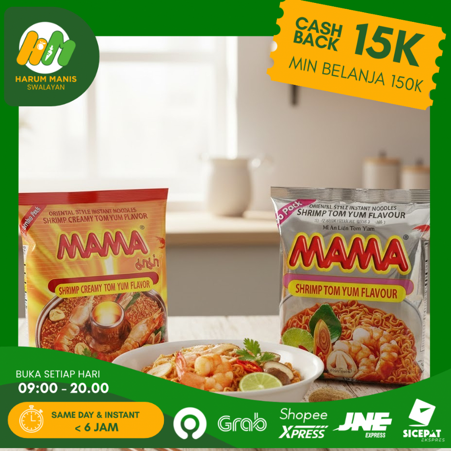 MAMA MIE SHIMP CREAMY TOM YUM 90GR / MAMA MIE SHIMP TOM YUM 90GR / MIE INSTAN RASA TOM YUM