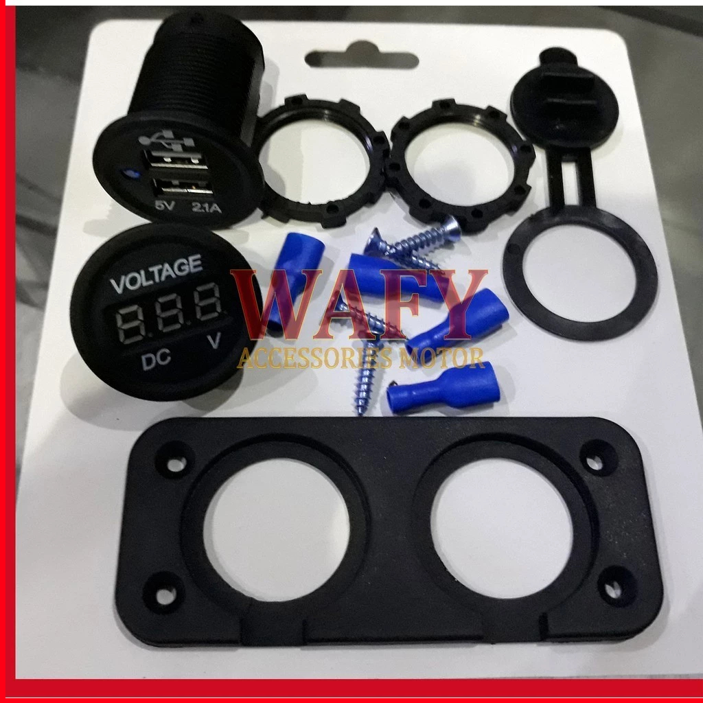 Charger Hp Untuk Di Motor + Voltmeter Nmax Aerox Dll