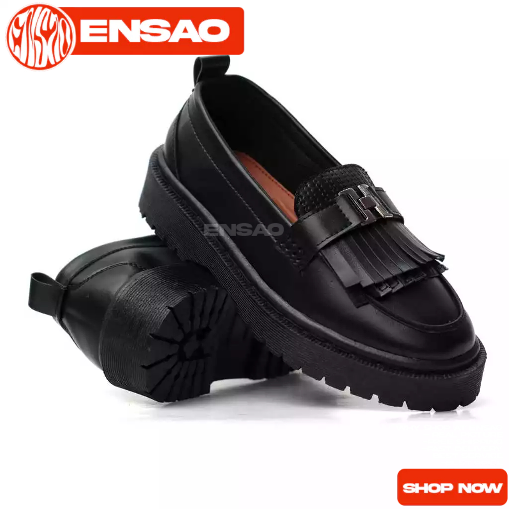Sepatu Loafers Slop Formal Pantofel Hak Tinggi