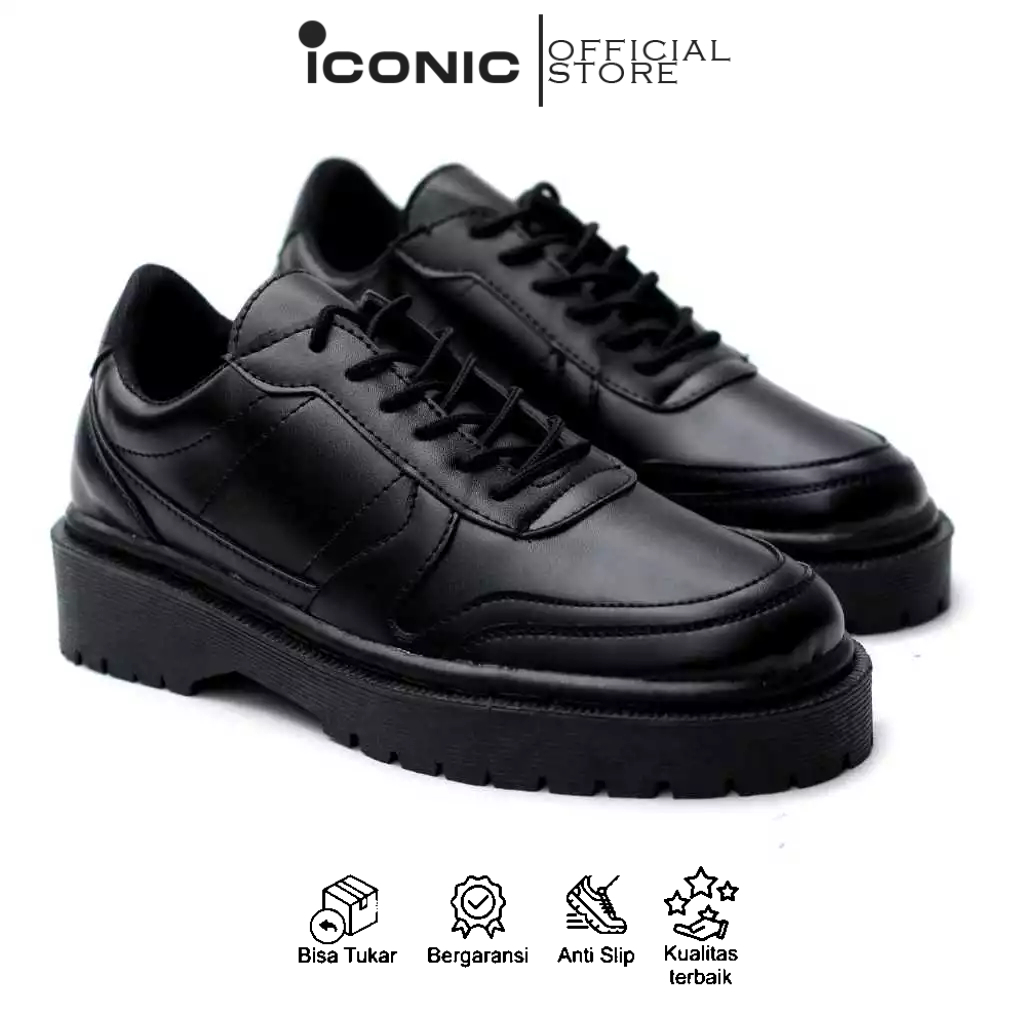 Sepatu Formal Pria Hak Tinggi Hitam