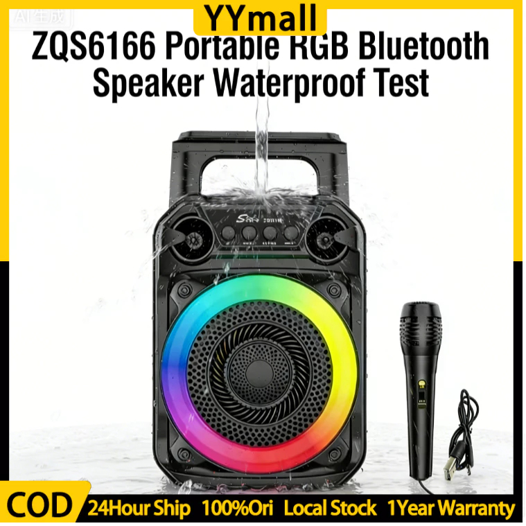Speaker Bluetooth Karaoke Protable Super Bass with MIC Polytron Besar Original Mini Wireless Musik B