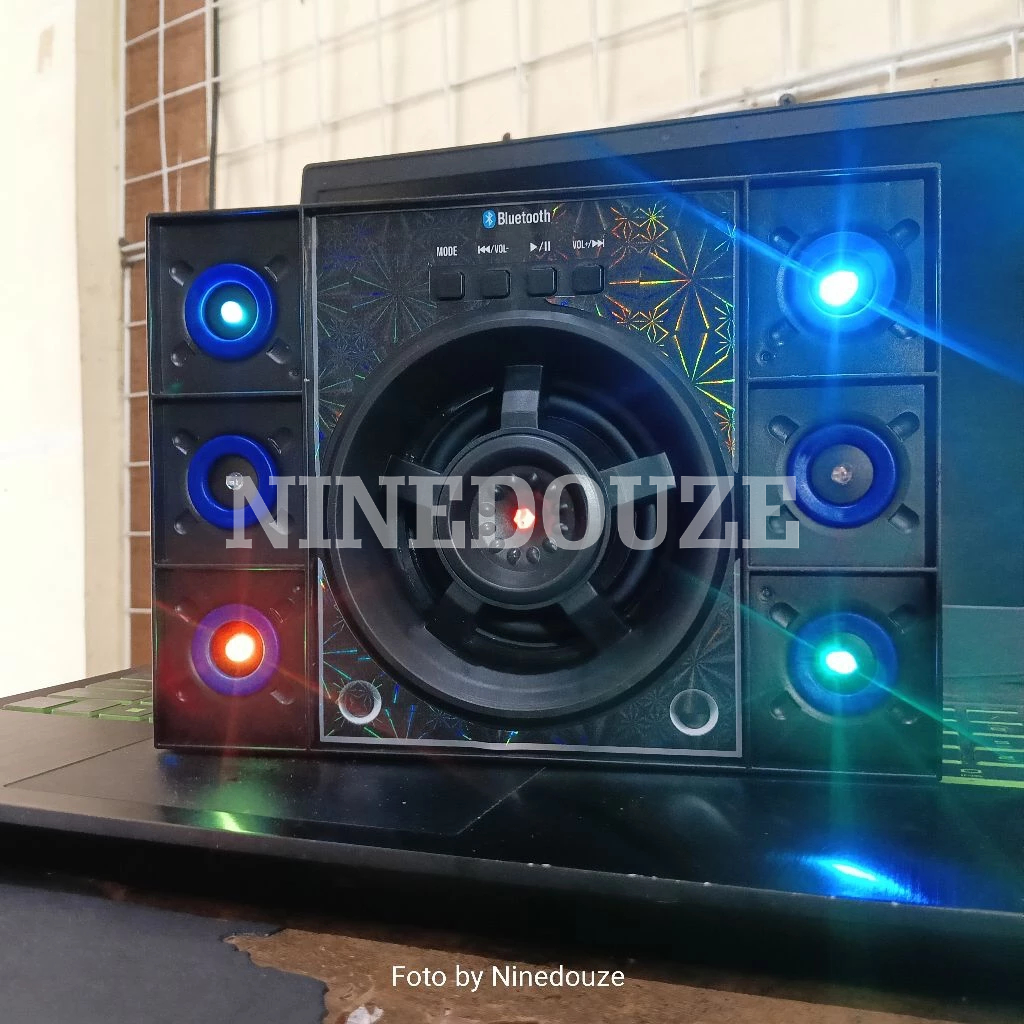 New Speaker Bluetooth  Portable Sound Horeg Mini Pro Audio System Lampu USB C Micro SD