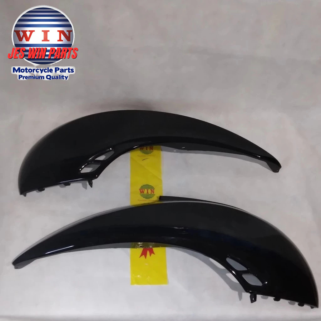 Cover Body Belakang Scoopy Lama Old Karbu KYT HITAM VIOLET (1 SET KANAN KIRI) Original WIN