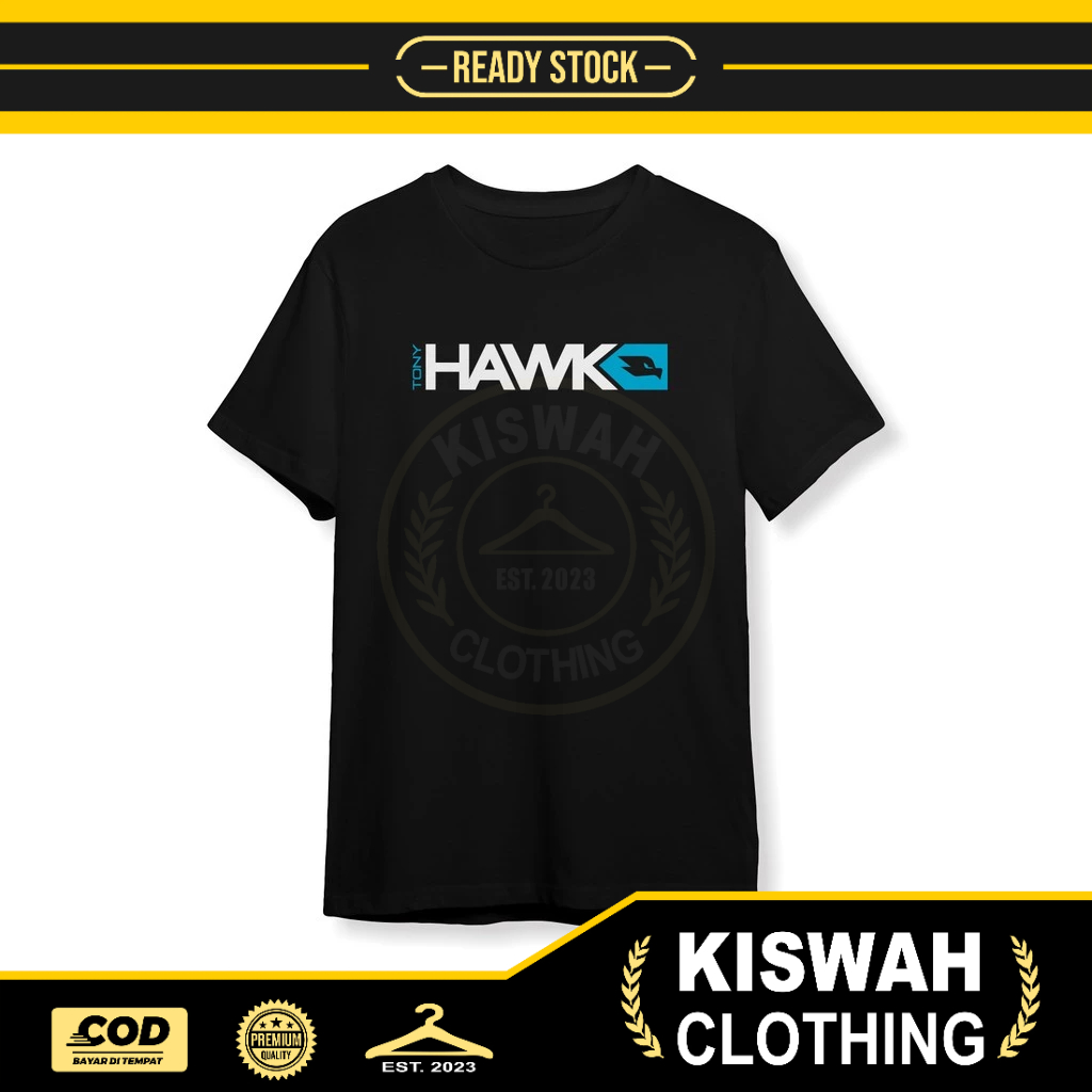 Kaos Tshirt Tony Hawk Logo Kaos Distro