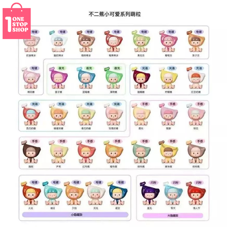 Fuji Banana Pisang Bu Jiao Er Small and Cute  Ai Meng Li - 5 pieces per Bag Beans Mini figure