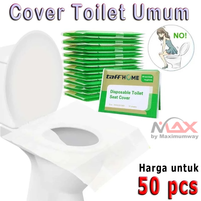 Cover Toilet umum Disposable 50pcs closet Seat pelindung kertas tisue Portable Travel WC Umum tisu