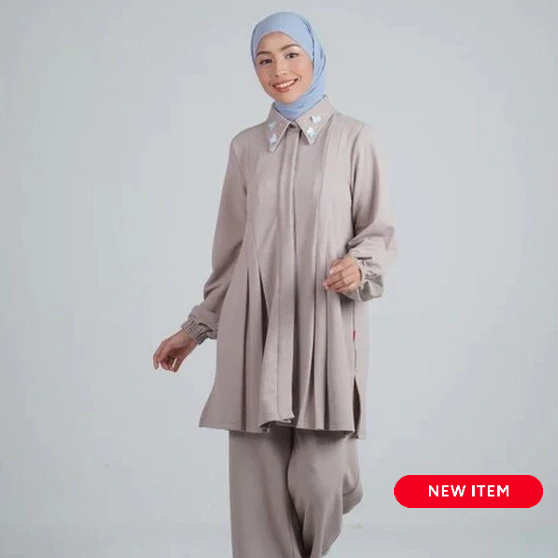 Dauky Atasan Wanita Tunik L Tunic Pleated Sequin