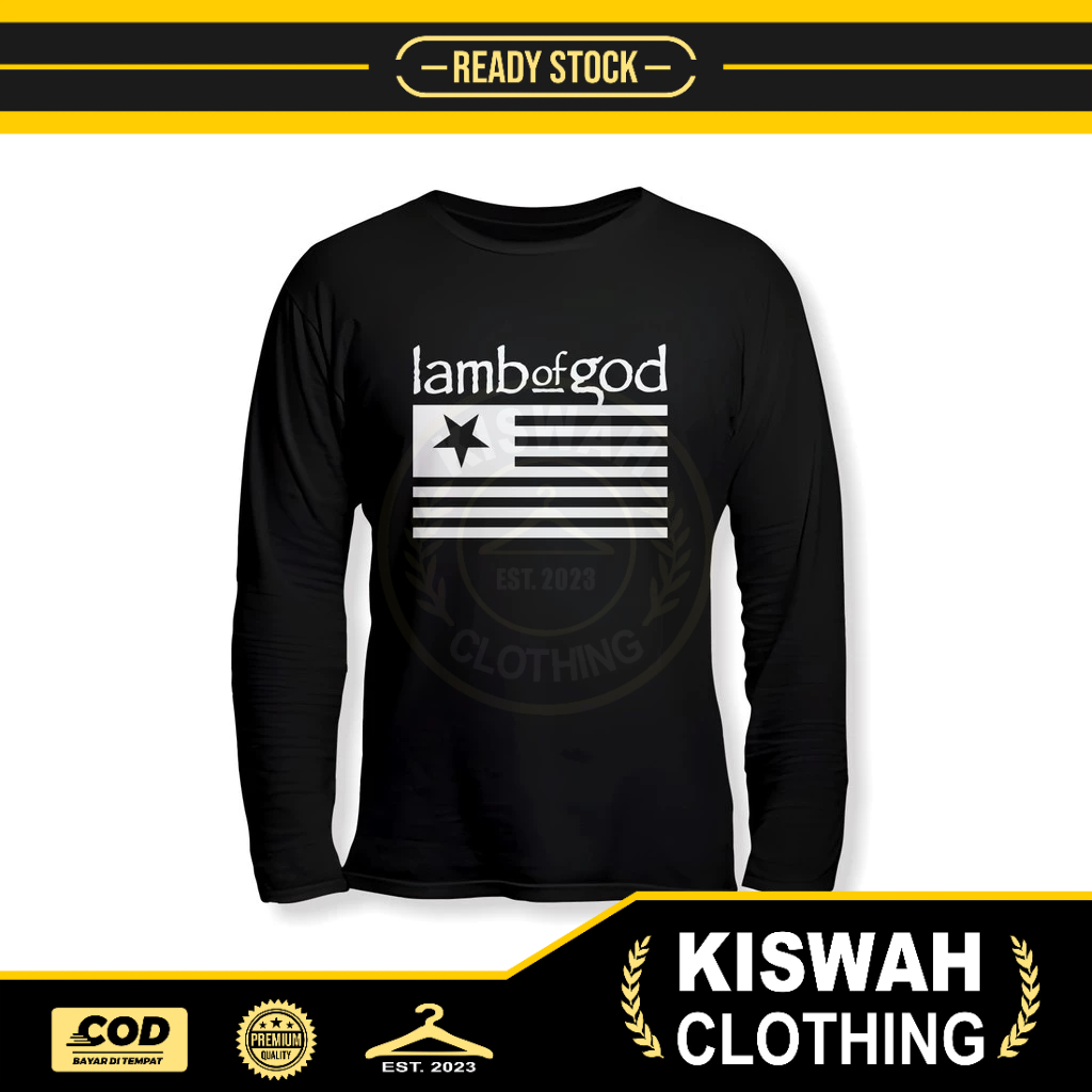 Kaos Tshirt Lamb of God v2 Lengan Panjang Baju Musik