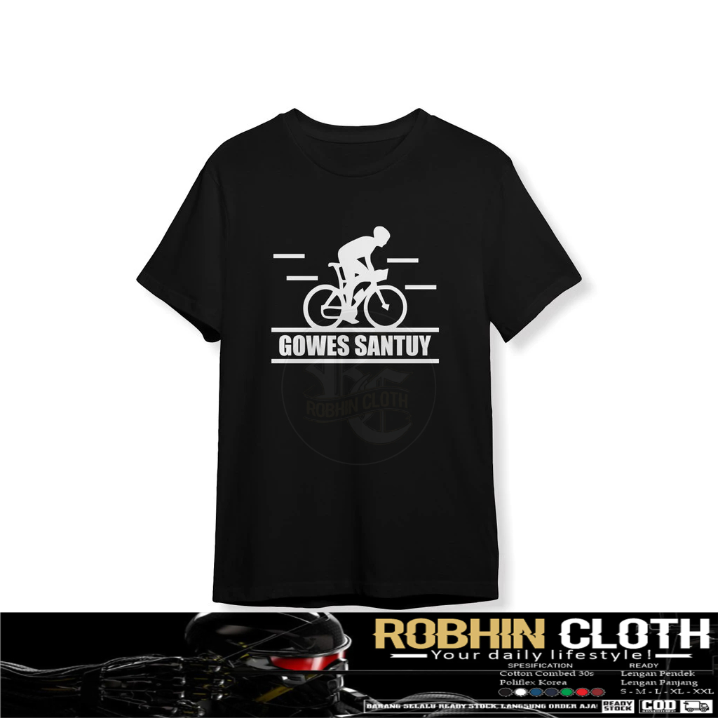 Kaos Baju Sepeda Gowes Santuy Baju Sport
