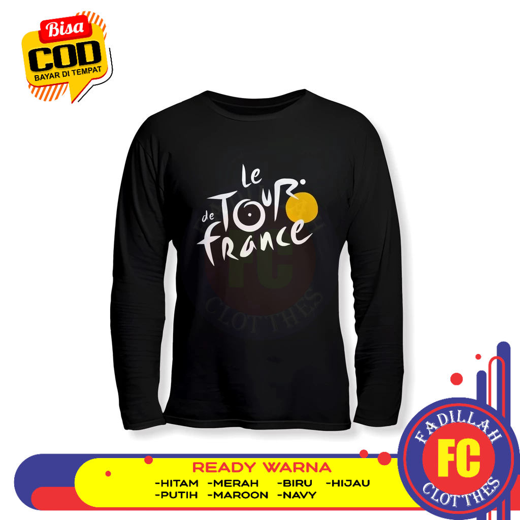 Baju Kaos Tour De France Logo Lengan Panjang Kaos Distro