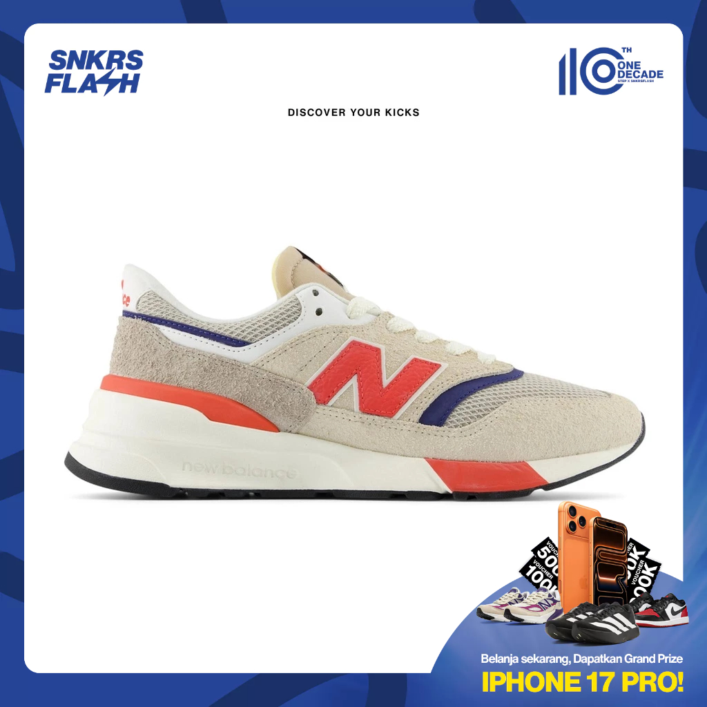 NEW BALANCE 997R Linen Blast Red Sepatu Sneakers Pria - U997RRC