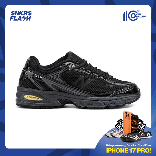 NEW BALANCE 509 Triple Black Sepatu Sneakers Unisex - U509A1 - Size 42.5