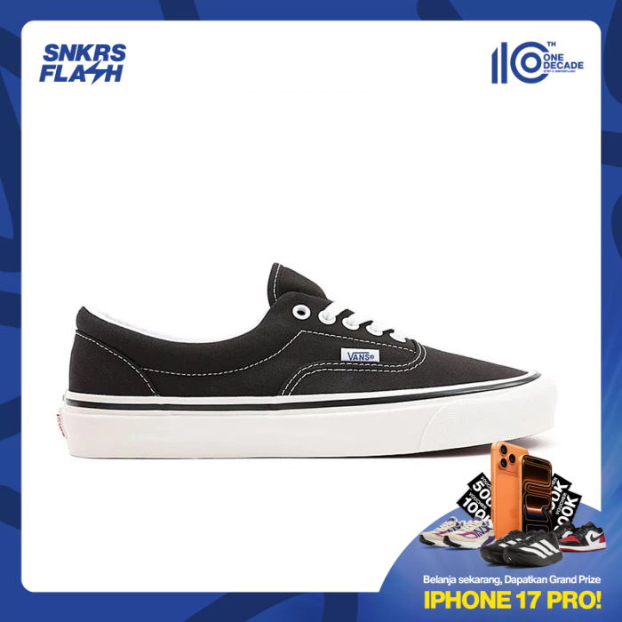 VANS Era 95 Dx Anaheim Factory Black White Sepatu Sneakers Unisex - VN0A2RR1UDA