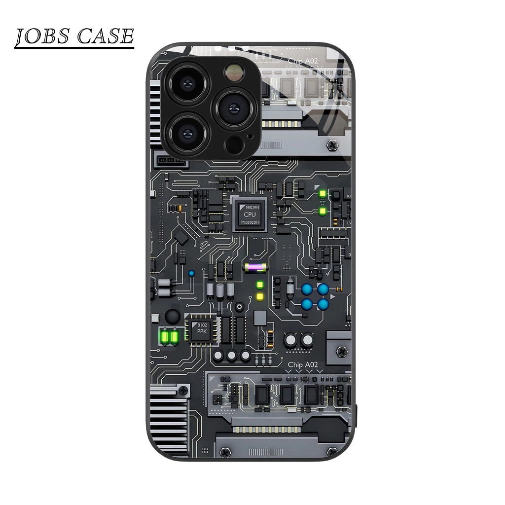 Case iPhone Premium 16 15 14 Pro Max 13 12 Mini 11 XR XS 8 Plus mesin HP