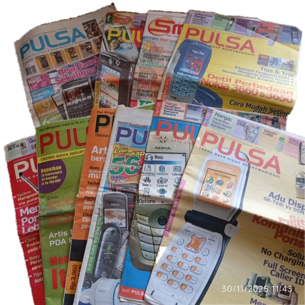 tabloid pulsa hendpon jadul langka isi lengkap