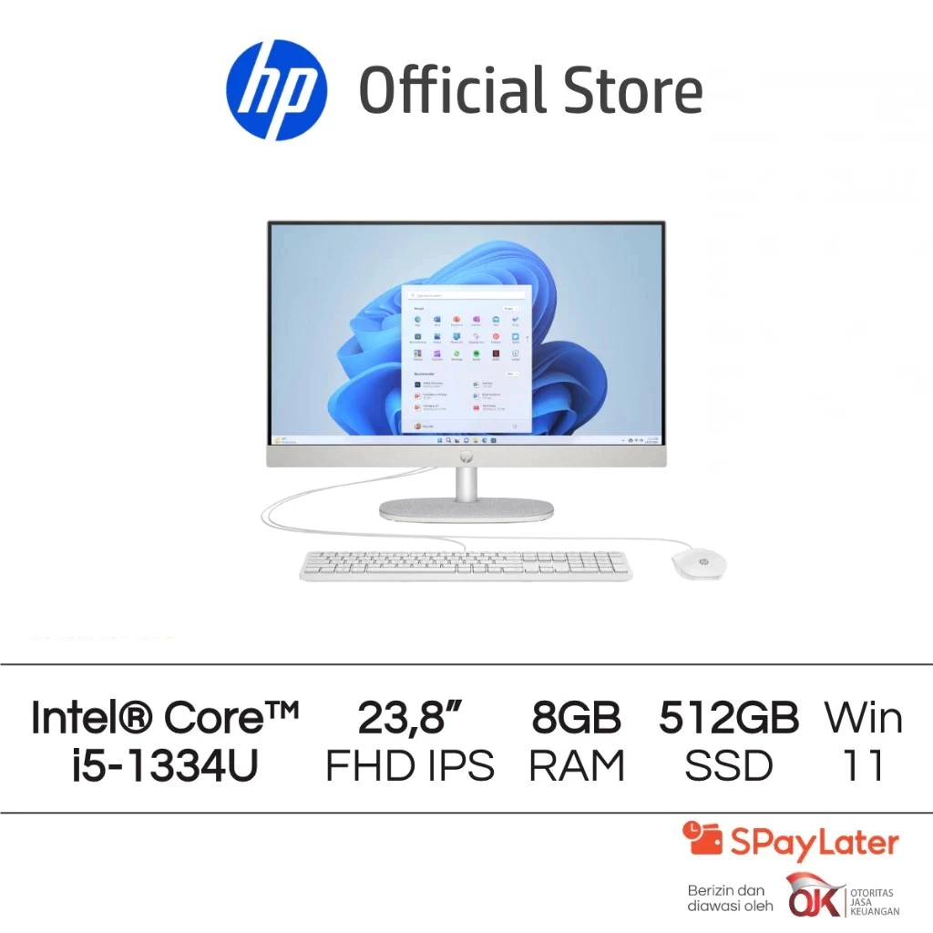 HP PC-DESKTOP 24-cr0223D CORE i5-1334U WINDOWS 11 + OHS (ALL IN ONE)