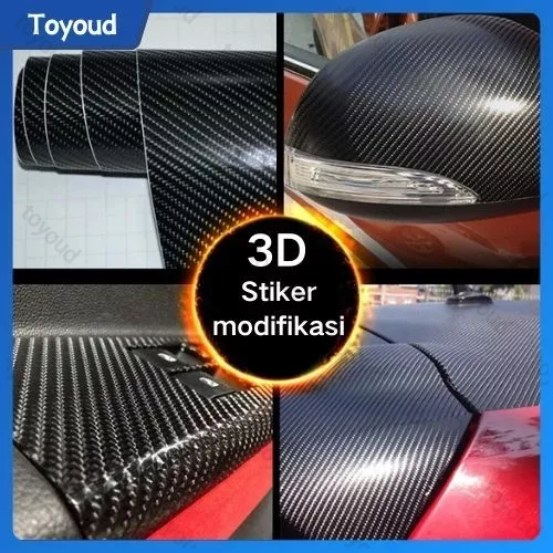 Stiker 3D Stiker Skotlet Motor /Mobil Karbon Hitam Doff Mobil Keren  Acsesoris Mobil