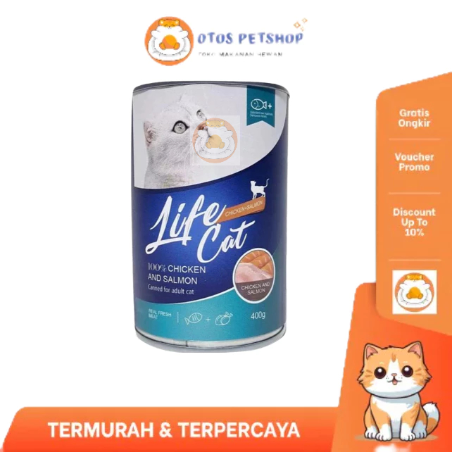 Otos Petshop | Makanan Kucing Kaleng Life Cat 400GR | Life Cat Kaleng 400 GR