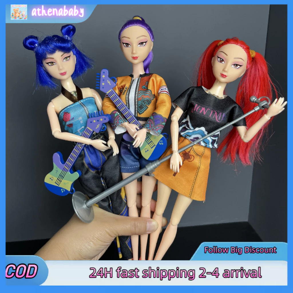 <MURAH COD>Kpop Demon Hunters Action Figure Toy Rumi Mira Zoey Dekorasi Kue Ulang Tahun Anime Doll K